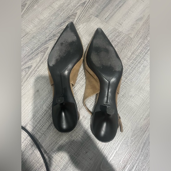 PRADA  Suede kitten slingbackHeels 2” - Picture 5 of 5
